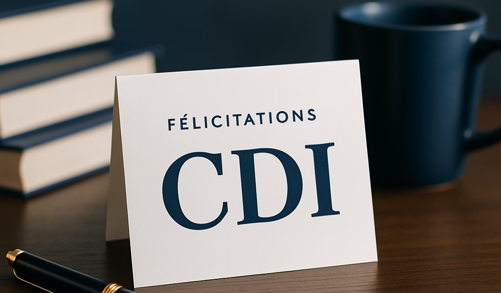 Félicitations pour un CDI ! idées et exemples