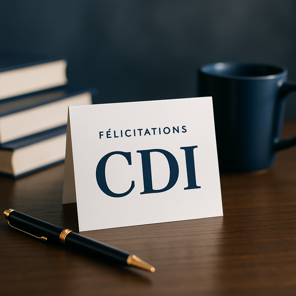 Félicitations pour un CDI ! idées et exemples