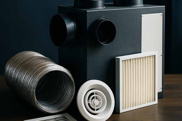 Quels sont les différents composants d'une VMC à double flux