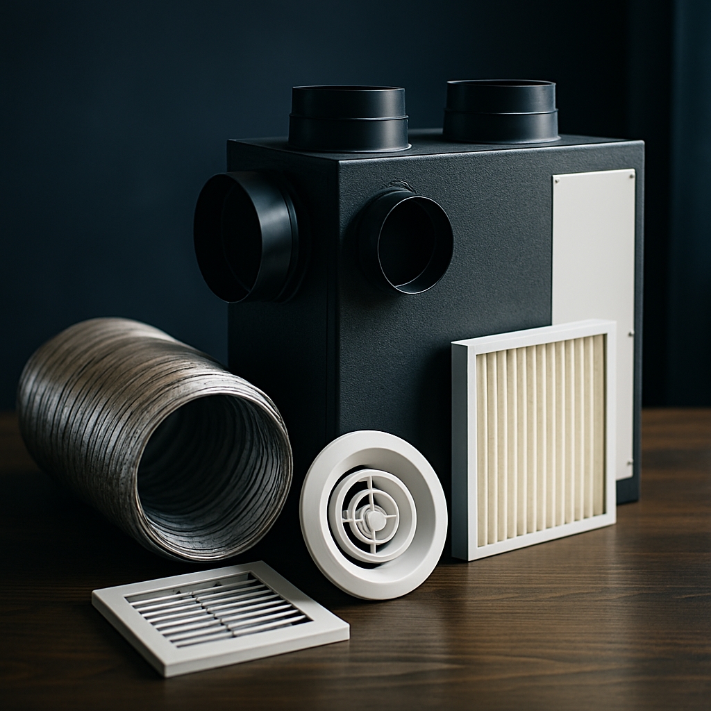 Quels sont les différents composants d'une VMC à double flux